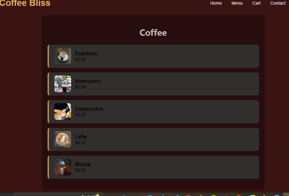 coffee shop App